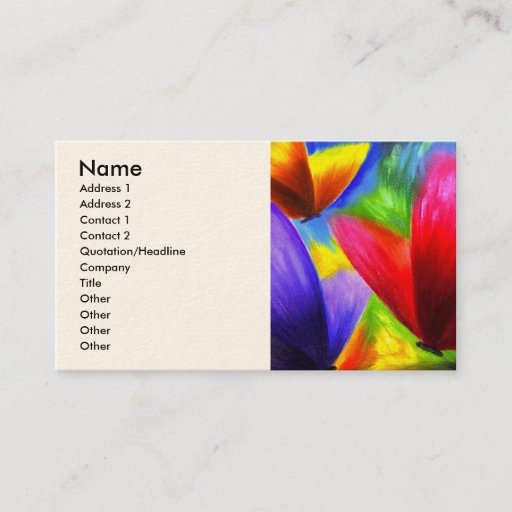 Customizable Butterfly Painting Art - Multi Business Card