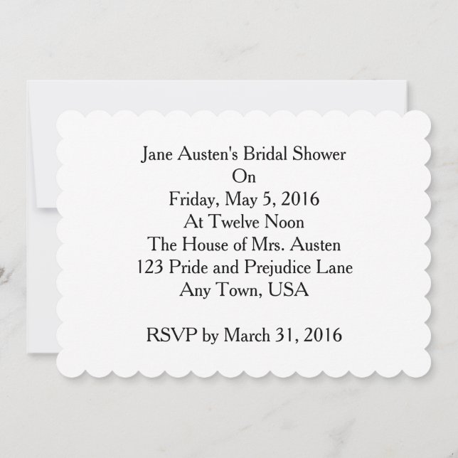 Butterfly Painting By Julia Hanna Invitation (Back)