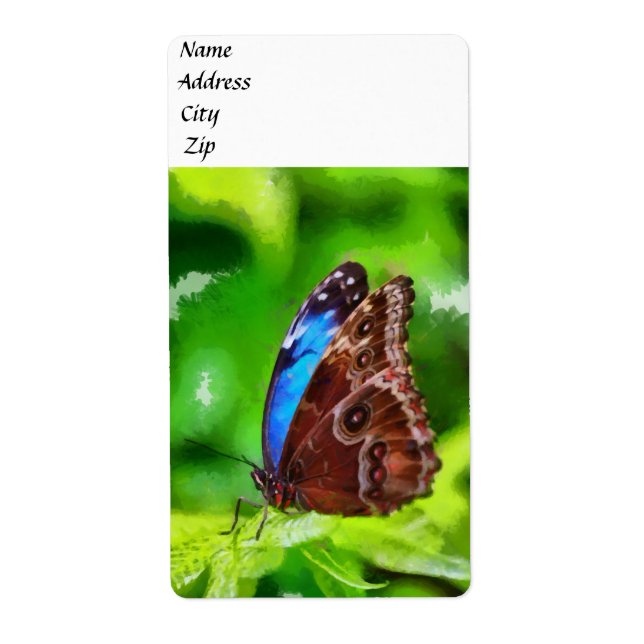 Butterfly painting label (Front)