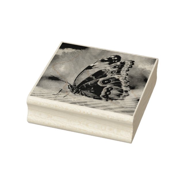 Butterfly painting rubber stamp (Stamp)