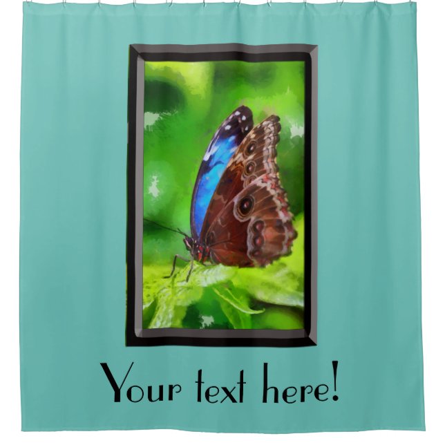 Butterfly painting shower curtain (Front)