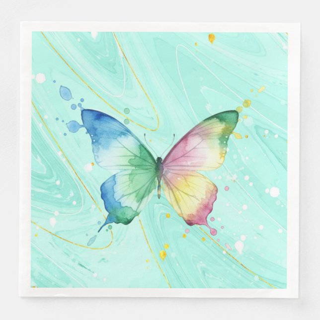 Butterfly Paper Dinner Napkins (Front)