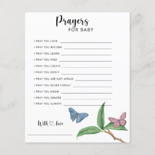 Butterfly - Party game prayers for baby