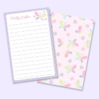 Butterfly Pastel Kids Lined Letter Writing Paper