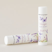 Butterfly pastel lavender lilac baby shower favors lip balm