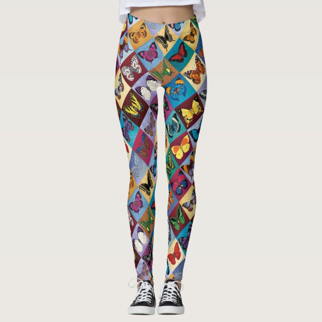 Butterfly Patchwork Leggings (Front)