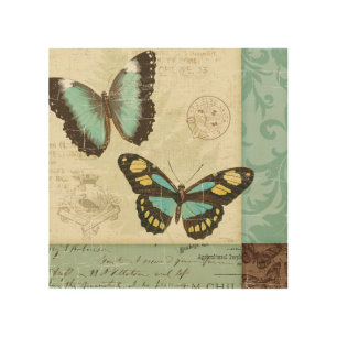 Butterfly Patchwork Wood Wall Decor