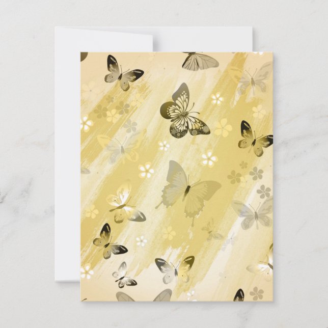 Butterfly Pattern 10 Note Card (Front)