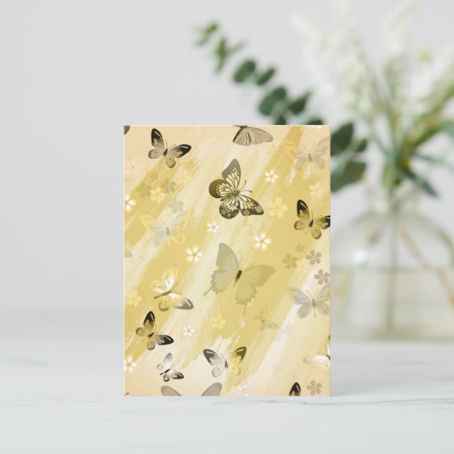 Butterfly Pattern 10 Postcard (Standing Front)