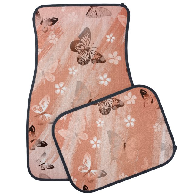 Butterfly Pattern 11 Car Floor Mat (Set)