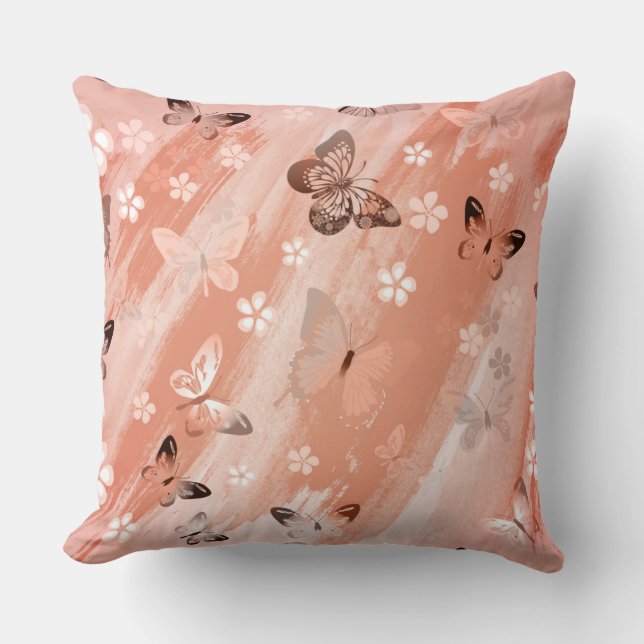 Butterfly Pattern 11 Throw Pillow (Front)