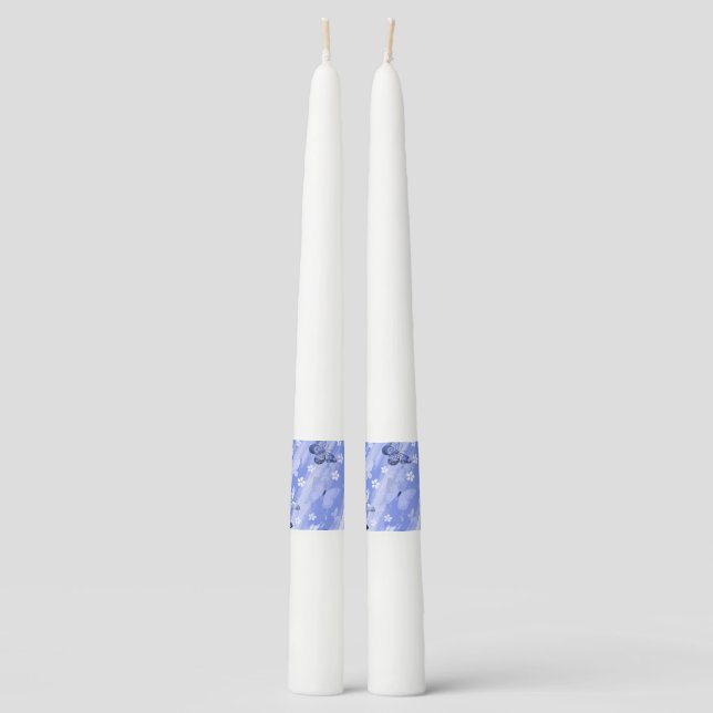 Butterfly Pattern 13 Taper Candle (Front)