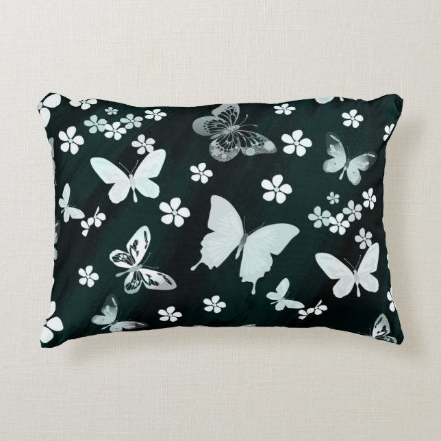 Butterfly Pattern 14 Accent Pillow (Front)