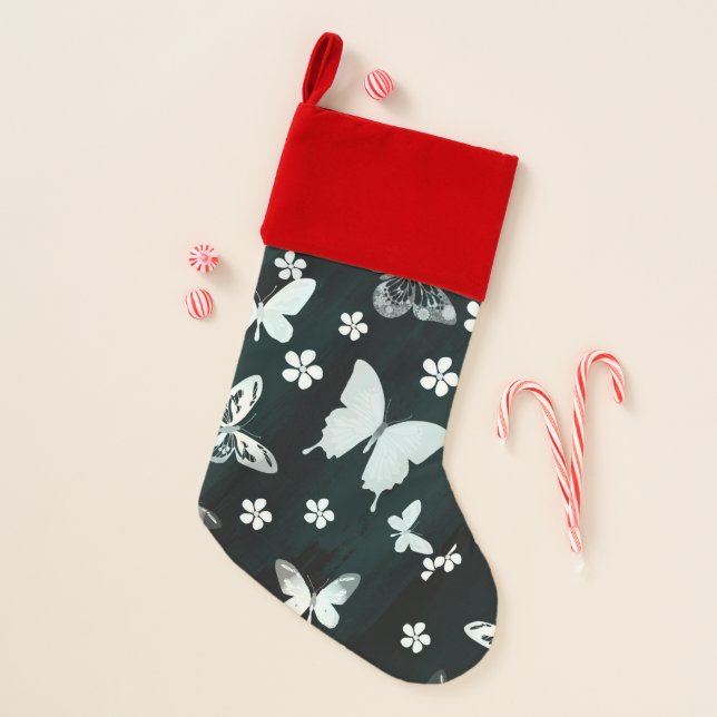 Butterfly Pattern 14 Christmas Stocking (Front)