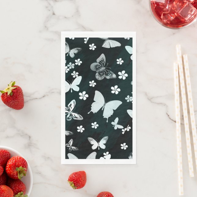 Butterfly Pattern 14 Paper Guest Towels (Insitu)