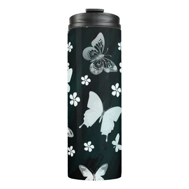 Butterfly Pattern 14 Thermal Tumbler (Front)