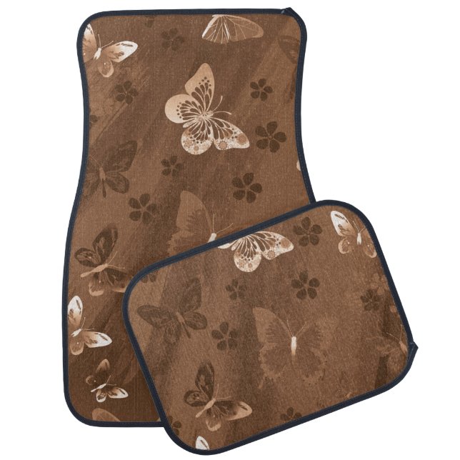 Butterfly Pattern 15 Car Floor Mat (Set)