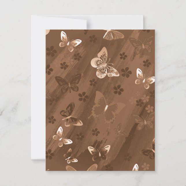 Butterfly Pattern 15 Note Card (Front)