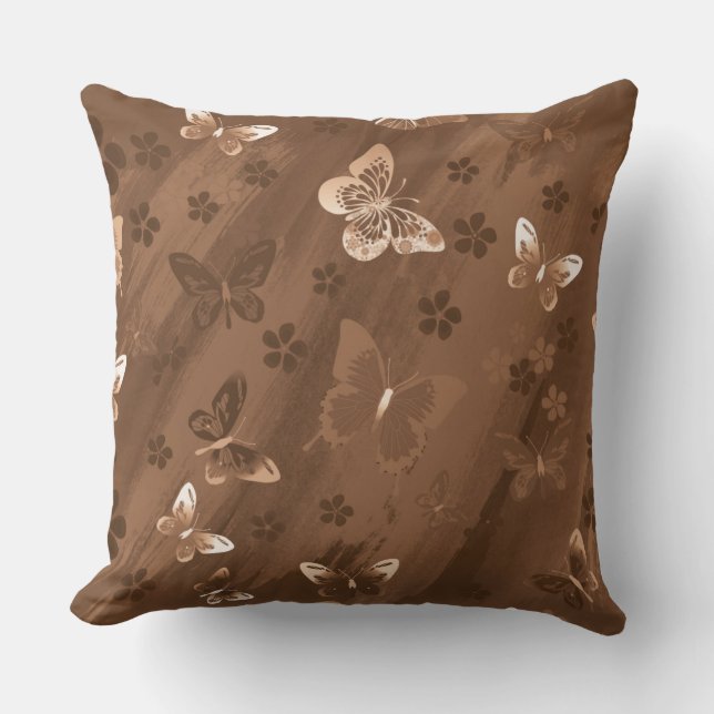 Butterfly Pattern 15 Throw Pillow (Front)