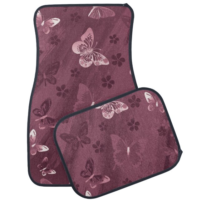 Butterfly Pattern 16 Car Floor Mat (Set)
