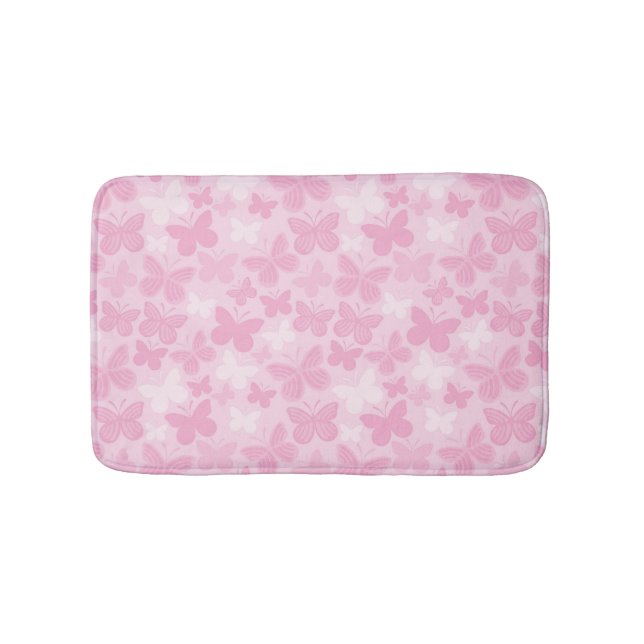 Butterfly pattern 2 bathroom mat (Front)
