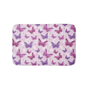 butterfly pattern 2 bathroom mat