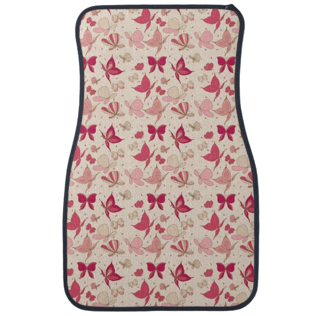 butterfly pattern 2 car floor mat (Front)