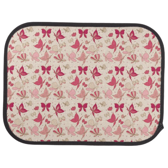 butterfly pattern 2 car mat (Rear)