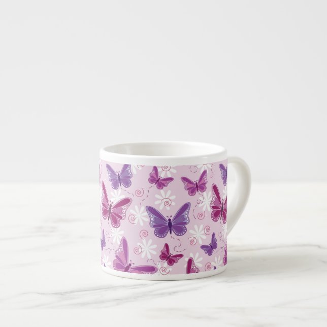 butterfly pattern 2 espresso cup (Front Right)