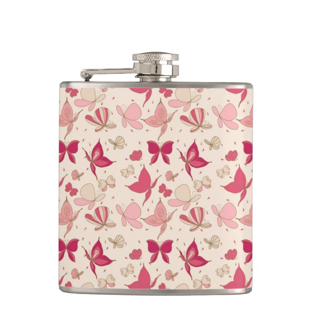 butterfly pattern 2 flask (Front)