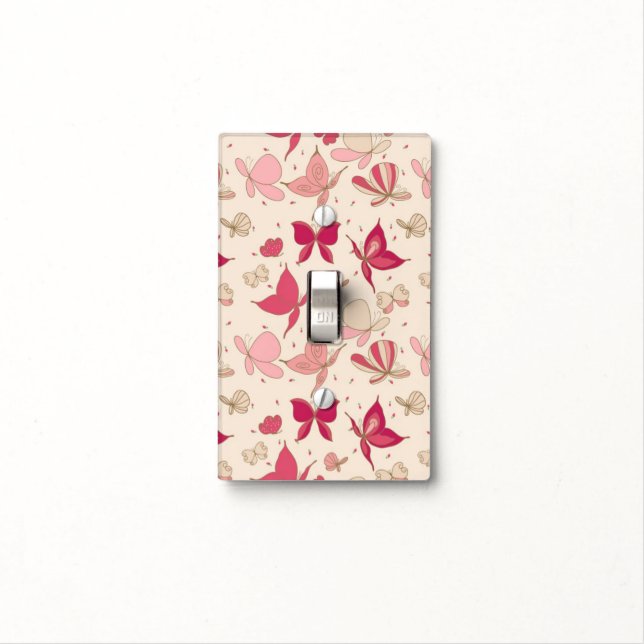 butterfly pattern 2 light switch cover (In Situ)