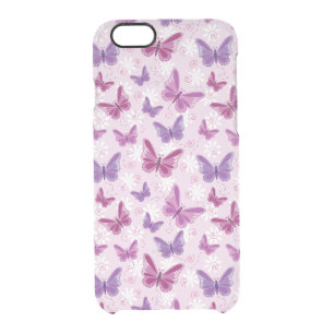 butterfly pattern 2 clear iPhone 6/6S case