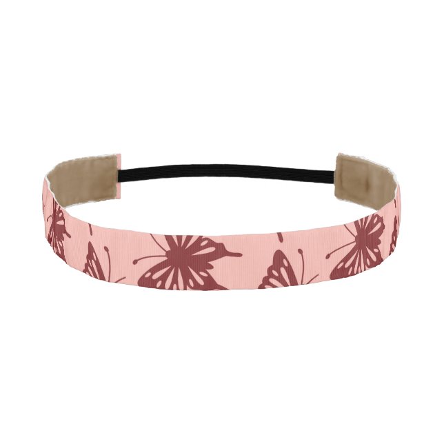 butterfly pattern 3 athletic headband (Front)