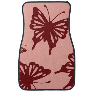 butterfly pattern 3 car floor mat