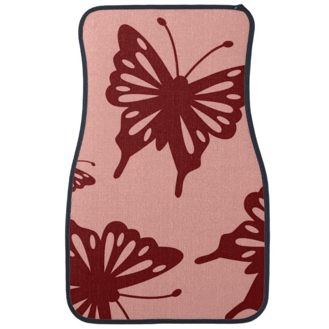 butterfly pattern 3 car floor mat (Front)