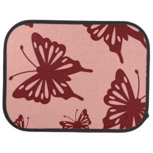 butterfly pattern 3 car floor mat