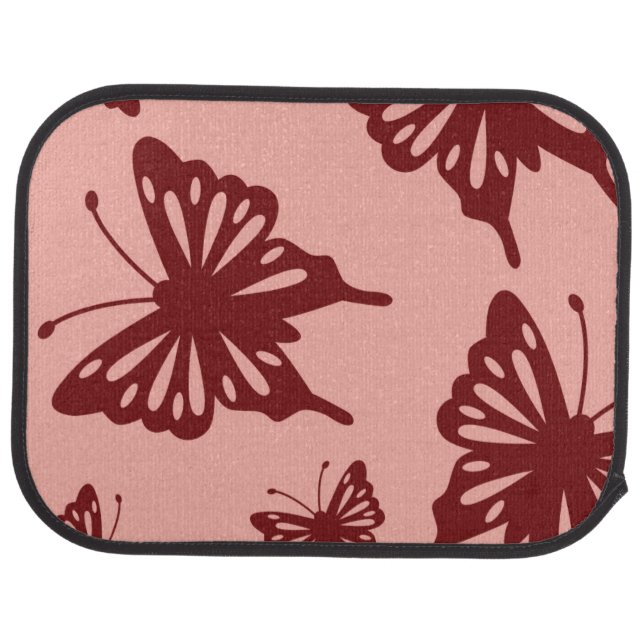butterfly pattern 3 car floor mat (Rear)