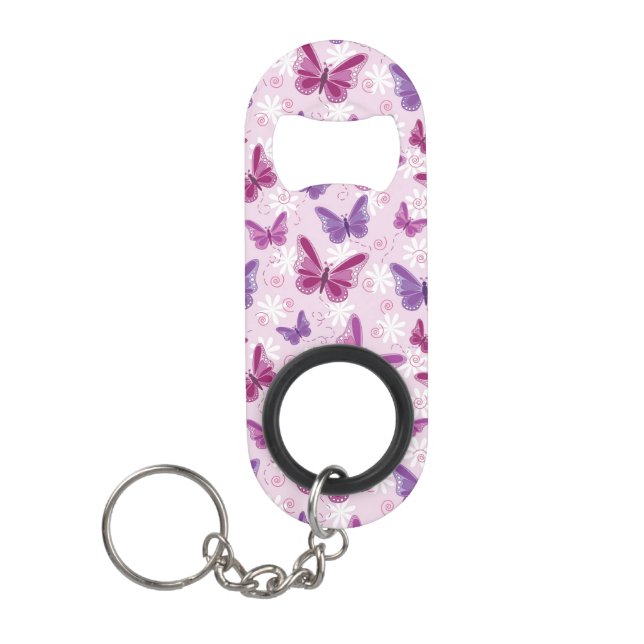 butterfly pattern 3 keychain bottle opener (Front)