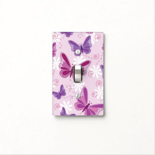 butterfly pattern 3 light switch cover