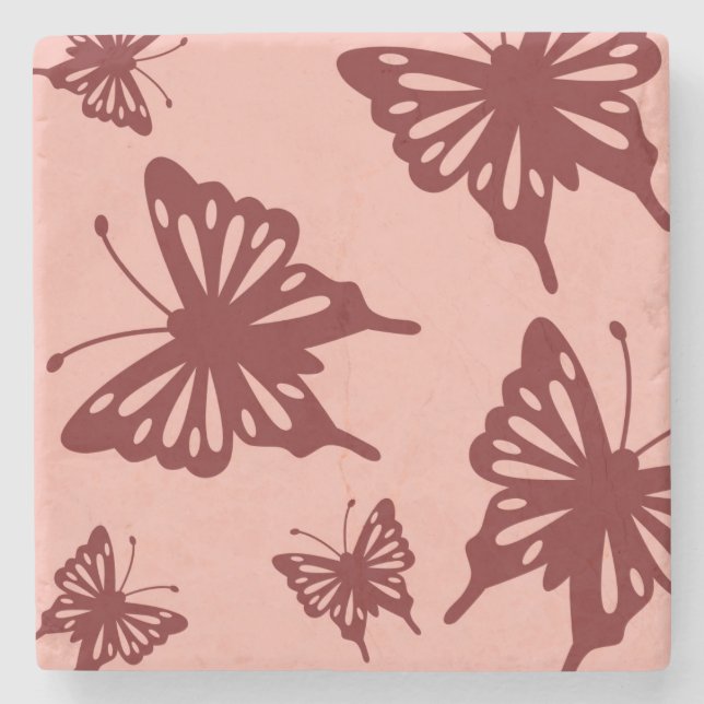 butterfly pattern 3 stone coaster (Front)