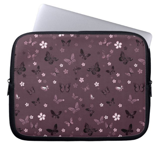 Butterfly Pattern 5 Laptop Sleeve (Front)