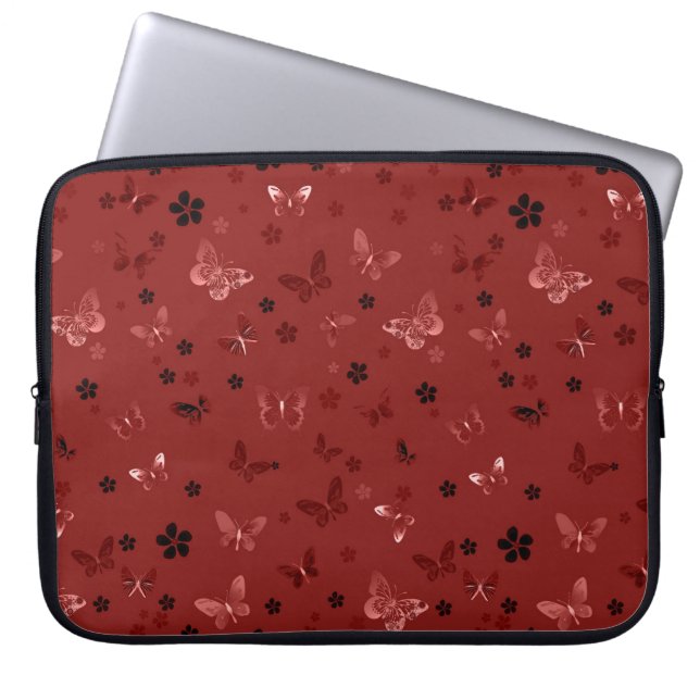 Butterfly Pattern 6 Laptop Sleeve (Front)