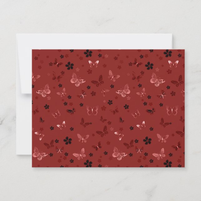 Butterfly Pattern 6 Note Card (Front)