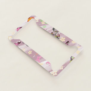 Butterfly Pattern 7 License Plate Frame