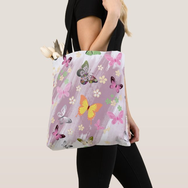 Butterfly Pattern 7 Tote Bag (Close Up)