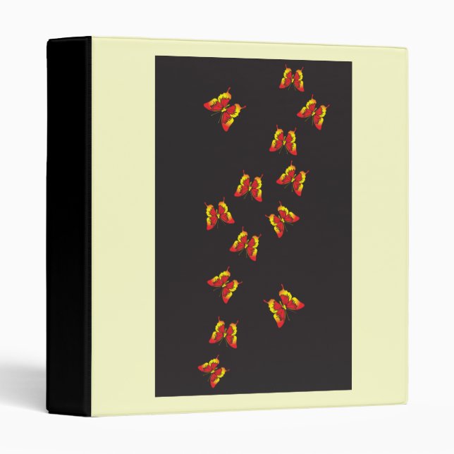 Butterfly Pattern Binder (Front/Spine)