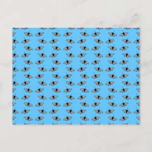 Butterfly Pattern. Blue. Postcard