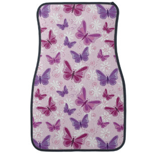 butterfly pattern car mat