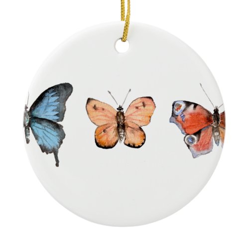 Butterfly Pattern Ceramic Ornament