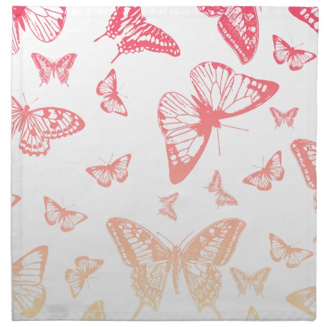 Butterfly Pattern Cloth Napkin (Front)